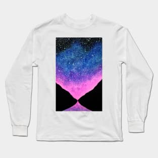 Purple Night Sky Long Sleeve T-Shirt